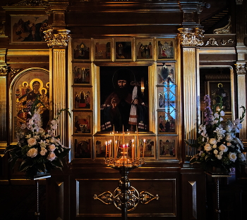 Престольный Праздник. Монастырский Скит в Сокольниках. / Внутреннее убранство.