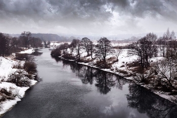 ... хмурый, холодный пейзаж, река Упа, Тульская область ... / ***