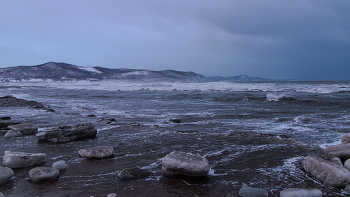 Зимний шторм / Со старых прогулок, бухта Рудная. 01.21. Последствия этого шторма на снимках "После шторма", в Лидовке...