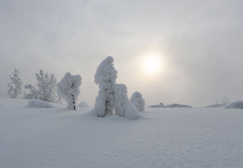 Туманный полдень / Красноярск, Енисей