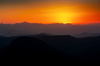 После заката. Плато Бермамыт. Северный Кавказ. / **Снято на плато Бермамыт.*