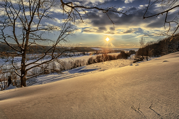 ... морозный, январский вечер на Оке ... / ***