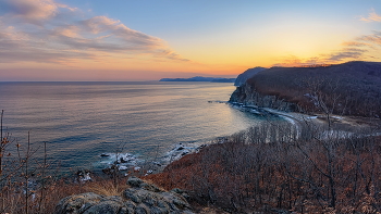 Второе Лангоу / Панорама из 3 гориз. кадров с видом бухты Второе Лангоу. 03.25