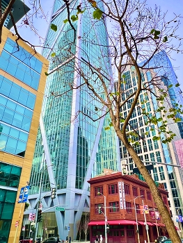 &nbsp; / City center, new skyscrapers and old buildings