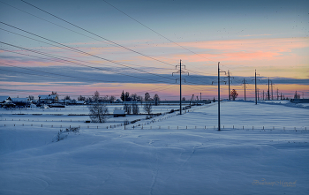 "Безмолвие. Снега до закатного горизонта"© / очень зимнее