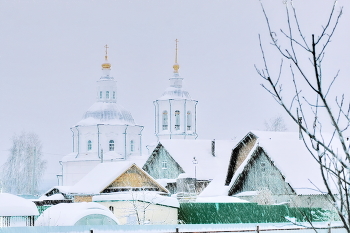 Снегопад. / Томская область.