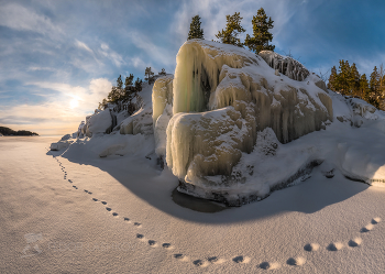 Февральские морозы на Ладоге / Из старого архива. 
Из фотопроекта "Чарующая Ладога".