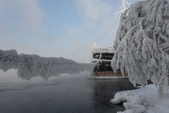 Зимний причал / Красноярск, Енисей