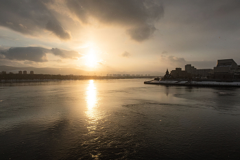 Вечерний Красноярск / Красноярск, Енисей