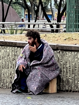 Street is my home / homeless person in São Paolo, Brazil