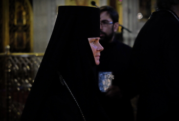 Монастырь. Повседневная жизнь. / Игумения. Портрет (профиль).