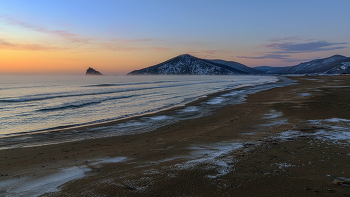 Морозный восход / Рудная Пристань, у остатков старого пирса.