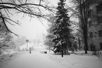 ч/б снегопад / ***