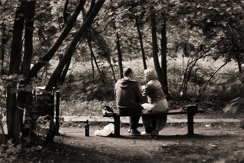 Заповедная скамейка... / Чудеса в московском парке.