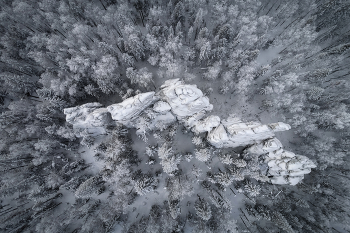 "Останцы Уральских гор" / Скалы Три Брата в Национальном парке Таганай. Челябинская область.