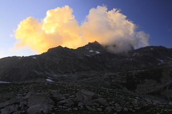 Вечер у пика Куршо / Кавказ, Джалпакол, вечер