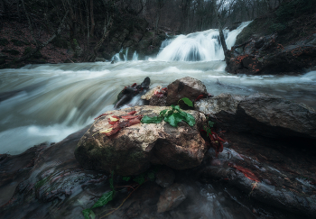 Вода, вода, кругом одна вода / Каскады на реке Улу-Узень. Хапхальское ущелье. Республика Крым. 05 января 2026