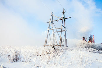 Техногенный пейзаж. / зимний пейзаж