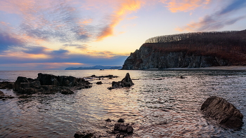 Вечер над 2-м Лангоу / Вид с северного края бухты, 11.22