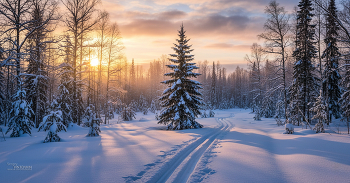 Закат солнца над Барзасской тайгой. / Закат солнца над Барзасской тайгой. Последние зимние кадры в этом сезоне. Еще пару дней морозы потом весна))
