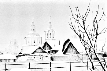 Снегопад. / Томская область.