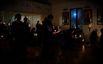 Великое повечерие с чтением Великого покаянного канона прп. Андрея Критского. / Великий Пост. Храм преп. Александра Свирского