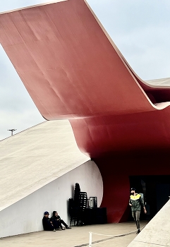&nbsp; / Entrance into the Ibirapuera Auditorium, modernist work by Oscar Niemeyer, Sāo Paolo, Brazil