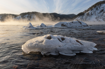 Лёд и камень Енисея / Енисей, Красноярский край