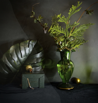 Этюд в зелёных тонах / В ожидании ВЕСНЫ. Этюд в зелёных тонах, 2023, обр. 2026