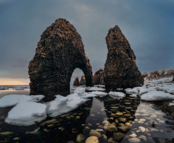 Золотая бухта / Сахалинская область. Курильские острова. Итуруп. Вечер. 05 марта 2026