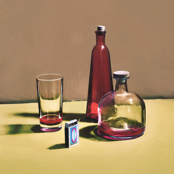 контрастная композиция / бутылки