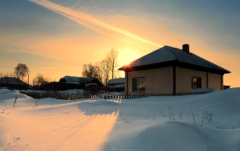 Мартовский закат / Сибирская глубинка.