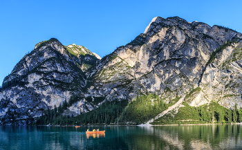 Озеро Брайес / Италия, Доломитовые Альпы, озеро Брайес