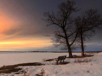 Мартовский вечер на реке / ***