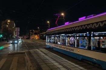 Трамвай #5 / Москва, улица Лесная, маршрут Белорусский вокзал - Рижский вокзал