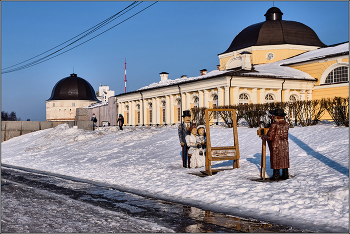 Архангельск. Ранняя весна. / Архангельск. Набережная Северной Двины. Март.