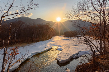 Апрельский закат / р.Рудная, 04.04.26