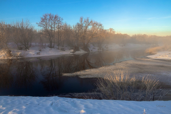 На рассвете. / Речка Шлюзовая.