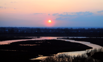 Закат в разливе. / Весна. Разлив.