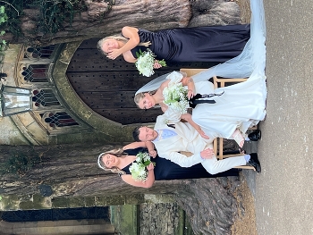 &nbsp; / Wedding ceremony at the entrance of the Tolkien Door at St Edward’s Church Stow-on-the-Wold