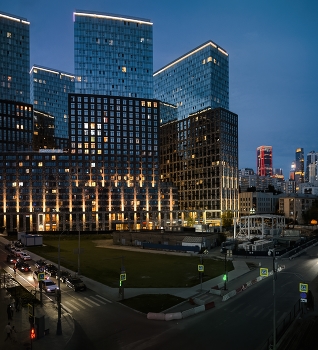 С видом на Шелепихинскую набережную / Москва, панорама