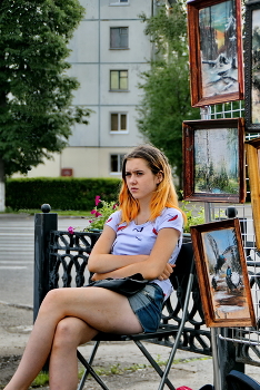 На вернисаже. / Томская область.