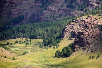 &nbsp; / Хакасия, Аскизский район. Август. На границе гор и степи.