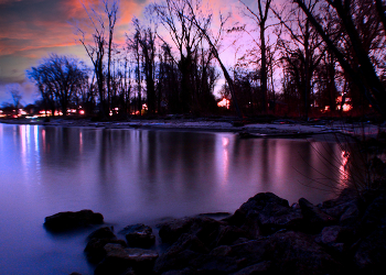 &nbsp; / The Southern shore of Lake Ontario in the pre-dawn hours.