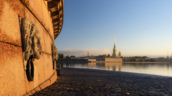 Львы Биржевого спуска / Санкт-Петербург. Стрелка Васильевского острова.