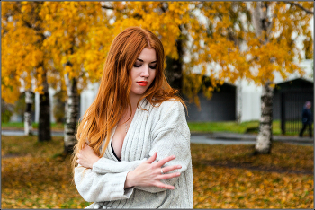 Из октябрьских фотосессий. / Октябрь. Архангельск. Девушка.