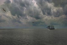на море / рисунок в фотошопе
все пожелания замечания и рекомендации рассматриваются, если можно, пишите критику)