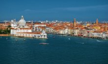 Вид на Большой Канал с высоты птичьего полета / Венеция