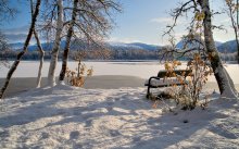 2009. Снег. / Норвегия. Озеро Prestvannet