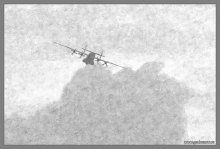 Улетающий вдаль самолет / Ан-22